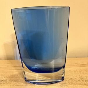 Modern art glass envelope shape light colbolt blue